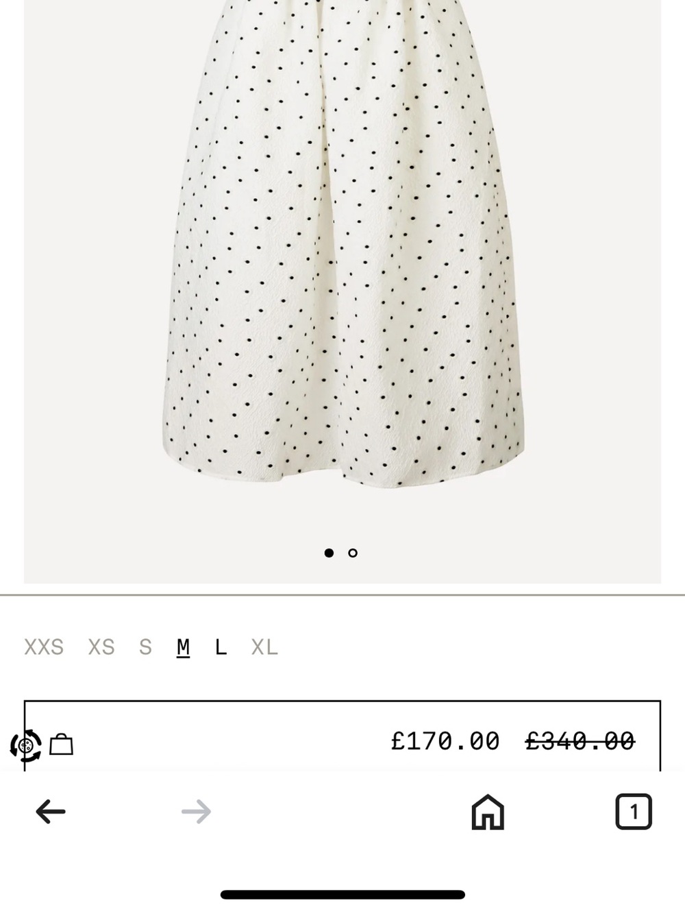 Brand New STINE GOYA White Polka Dot Spaghetti Strap Midi Dress